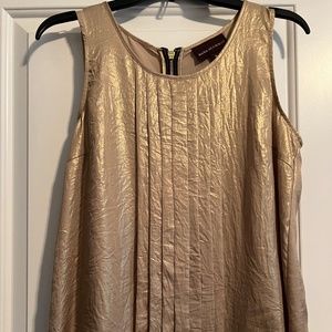 Dana Buchman tan/gold shimmer dress tank